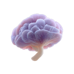 Purple Mushroom Icon - Realistic 3D Nature Design