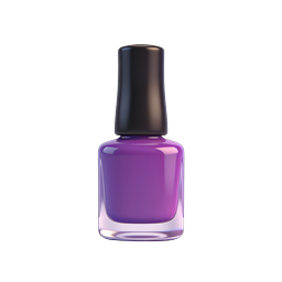 Purple Nail Polish Bottle Icon | 3D Realistic Beauty