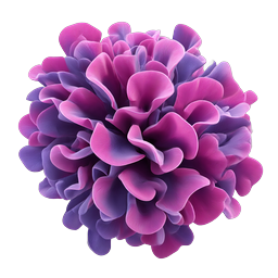Purple Pink 3D Flower Icon - Beautiful Floral Design