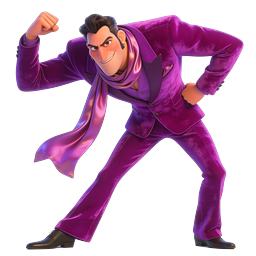 Purple Suit Showman 3D Character Icon