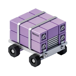 Purple Tech Equipment Cart Isometric Icon | Nexux Server