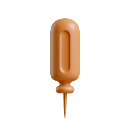 Push Pin Icon - 3D Clay Style