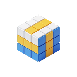 3D Puzzle Cube Icon - Isometric Logic Game Symbol