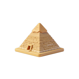 Stylized Pyramid Icon for Educational Purposes