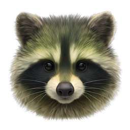 Realistic Raccoon Face Icon - Wildlife Nature Portrait