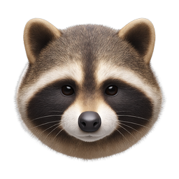 Realistic Raccoon Face Icon | Wildlife Animal Design