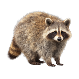 Realistic Raccoon Icon - Detailed Wildlife Animal Illustration