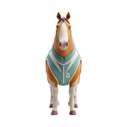 Race Horse Icon - 3D Equestrian Racing Character