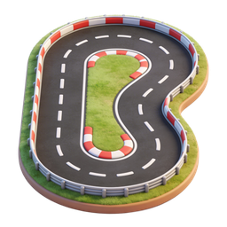 Dynamic Race Track Icon for Motorsport Themes
