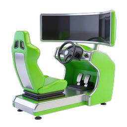 Green Racing Simulator Arcade Machine Icon