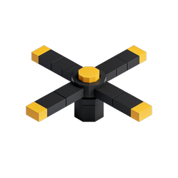 Railway Crossing 3D Icon | Isometric Transport Symbol