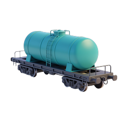 Railway Tank Car 3D Icon | Freight Transport Illustration