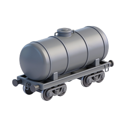 Railway Tank Car Icon - 3D Freight Transportation