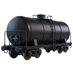 Ícone de vagão-tanque ferroviário 3D | transporte de carga industrial