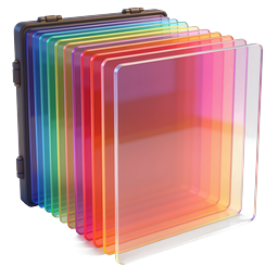 Rainbow Glass Panels 3D Icon for Creative Design