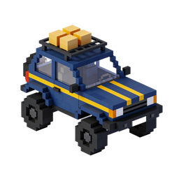 Stylized Blocky Transport Icon for Fun Logistics