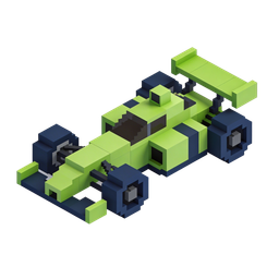 Vibrant Pixel Racecar Icon for Digital Use