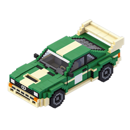 Vibrant LEGO Racing Car Icon for Creative Projects
