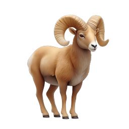 Majestic Ram Icon - Realistic Bighorn Sheep Design
