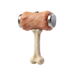 Raw Meat Bone with Metal Screws 3D Icon
