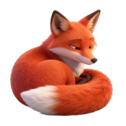 Realistic 3D Red Fox Illustration | Wildlife Animal Icon