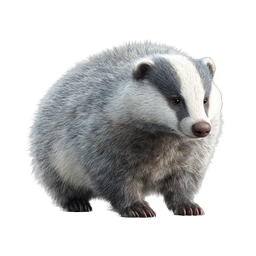 Realistic Badger Icon - Detailed Wildlife Illustration