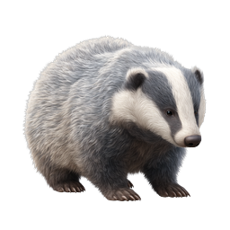 Realistic Badger Wildlife Icon - Detailed Animal Illustration