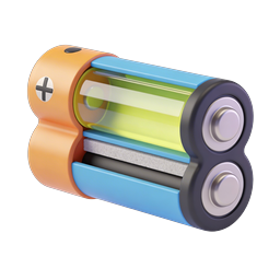 Realistic 3D Battery Icon | Power & Energy Icon