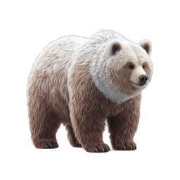 Realistic Brown Bear 3D Icon | Wildlife Animal Illustration