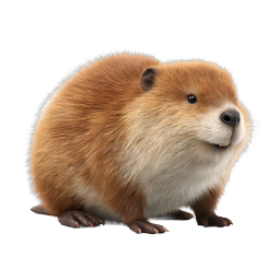 Realistic Beaver Icon - Detailed Wildlife Animal Illustration