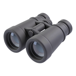 Realistic Binoculars Icon - 3D Rendered Optical Equipment
