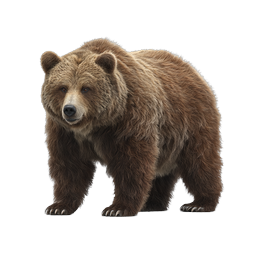 Realistic Brown Bear Icon - Detailed Grizzly Bear Illustration