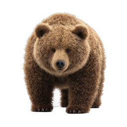 Realistic Brown Bear Icon - Wildlife Animal Illustration