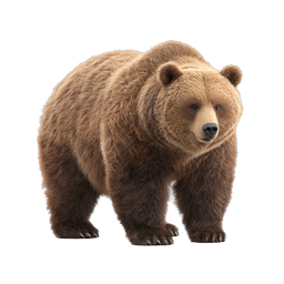 Realistic Brown Bear Icon - Wildlife Animal Illustration