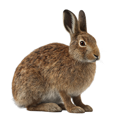 Realistic Brown Rabbit Wildlife Icon | Nature Animal