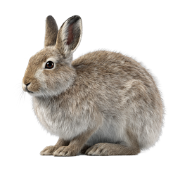 Realistic Brown Rabbit Icon - High Quality Wildlife Graphic