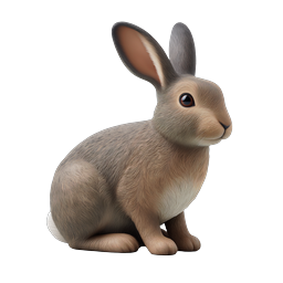 Realistisches braunes Kaninchen-Icon - Süße Häschen-Illustration