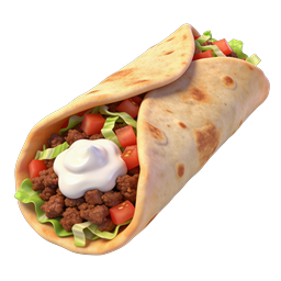 Realistic Burrito Icon | Mexican Food 3D Illustration