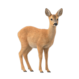 Realistic 3D Deer Icon - Wildlife Nature Illustration