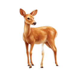 Realistic Deer Icon - Beautiful Wildlife Animal Illustration