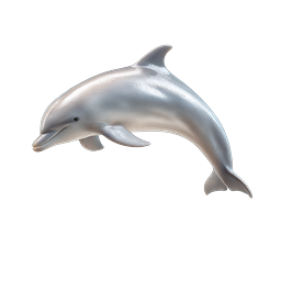 Realistic 3D Dolphin Icon - Premium Marine Life Asset