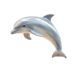 Realistic Dolphin Jump 3D Icon | Marine Life Illustration