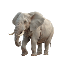 Realistic African Elephant Illustration | Wildlife Icon