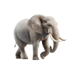 Realistic African Elephant Icon - Wildlife 3D Render