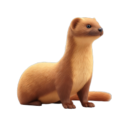 Realistic Ferret Animal Icon - Detailed Wildlife Illustration
