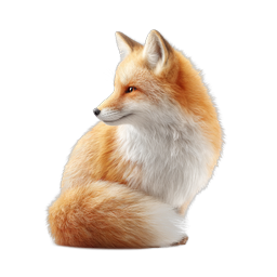 Realistic Red Fox Icon - Detailed Wildlife Illustration