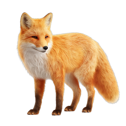 Realistic Red Fox Icon - Wildlife 3D Illustration