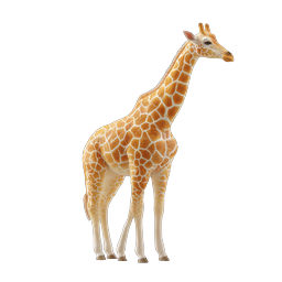 Realistic Giraffe Figurine Icon - Detailed Wildlife Model