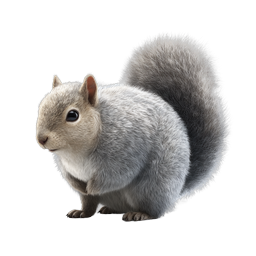 Realistic Gray Squirrel Wildlife Icon | Nature Animal