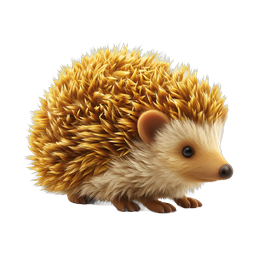 Realistic Golden Hedgehog Animal Icon